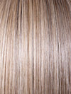 SPARKLING CHAMPAGNE R | Medium Ash Brown roots transition into Shimmering Champagne Blonde characterized by Pale Golden Hues with subtle Ivory and Platinum undertones reminiscent of a sparkling glass of bubbly