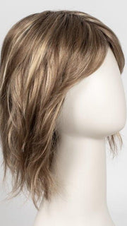 RH12/26RT4 | Light Brown with Chunky Golden Blonde Highlights and Dark Brown Roots