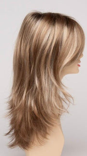 SPARKLING CHAMPAGNE | Medium Brown roots with overall Strawberry Blonde base and soft Golden Blonde highlights