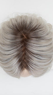 SILVER BLONDE ROOTED | Pearl White and Lightest Pale Blonde Blend with Shaded Roots