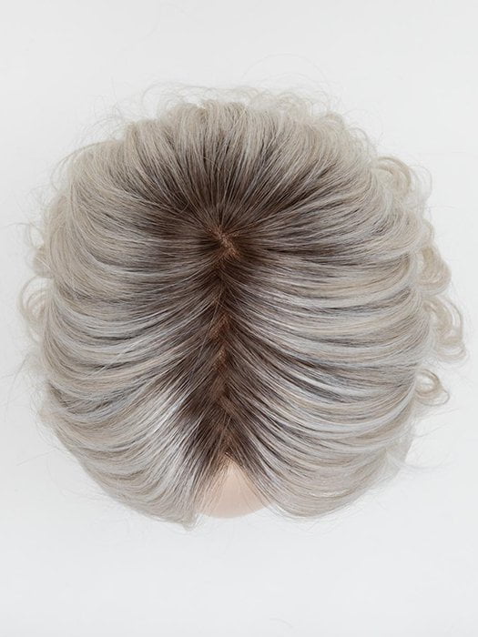 SILVER BLONDE ROOTED | Pearl White and Lightest Pale Blonde Blend with Shaded Roots
