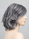 SALT/PEPPER ROOTED | Darkest and Dark Brown with Grey and Pearl White Blend with Shaded Roots