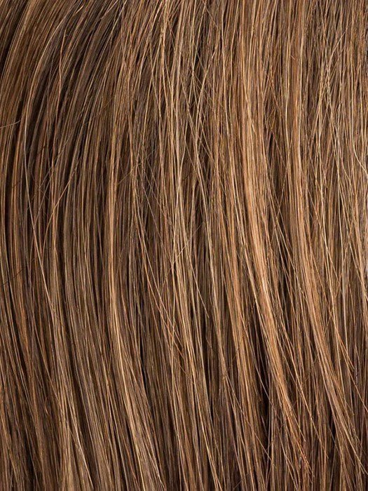 CHOCOLATE LIGHTED 830.6.27 | Dark and Medium Brown Blended with Light Auburn Brown and Dark Strawberry Blonde with Highlights Throughout and Concentrated in the Front