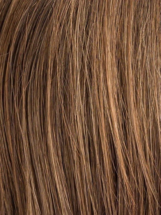 CHOCOLATE LIGHTED 830.6.27 | Dark and Medium Brown Blended with Light Auburn Brown and Dark Strawberry Blonde with Highlights Throughout and Concentrated in the Front