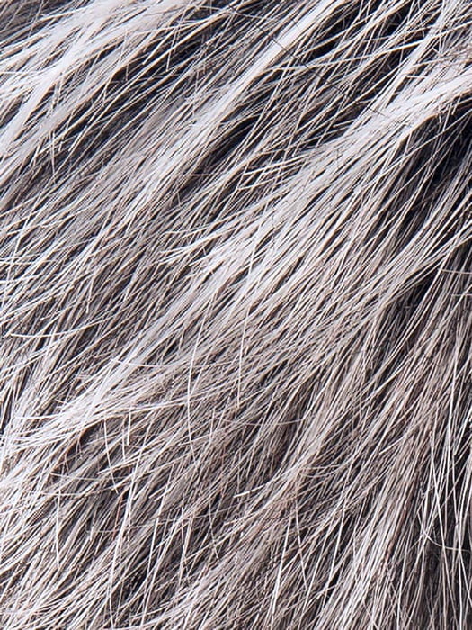 SALT/PEPPER ROOTED 60.23.58 | Darkest and Dark Brown with Grey and Pearl White Blend with Shaded Roots
