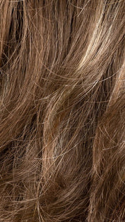 TOBACCO ROOTED 12.26.27 | Medium Brown Blended with Light Auburn, Lightest Brown, and Dark Strawberry Blonde Blend with Shaded Roots
