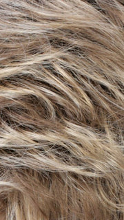 RH12/26RT4 | Light Brown with Chunky Golden Blonde Highlights & Dark Brown Roots