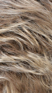RH12/26RT4 | Light Brown with Chunky Golden Blonde Highlights & Dark Brown Roots