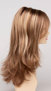 GOLDEN NUTMEG | Medium Brown roots with overall Warm Cinnamon base and Golden Blonde hightlights