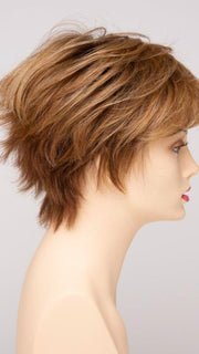 GOLDEN NUTMEG | Medium Brown roots with overall Warm Cinnamon base and Golden Blonde hightlights
