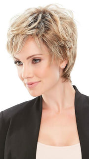 RUBY by JON RENAU in 12FS8  | Light Gold Brown, Light Natural Gold Blonde and Pale Natural Gold-Blonde Blend, Shaded with Medium Brown