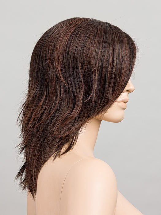 DARK AUBURN ROOTED | Dark Auburn and Deep Copper Brown with Black/Dark Brown Blend with Shaded Roots