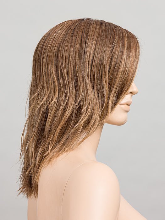 MOCCA ROOTED | Medium Warm Brown and Medium Brown Blended with Light Auburn and Dark Auburn with Shaded Roots