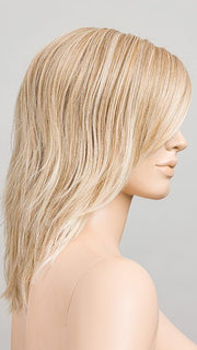 SANDY-BLONDE-LIGHTED |Medium Honey Blonde, Light Ash Blonde, and Lightest Reddish Brown with Highlights Throughout and Concentrated in the Front