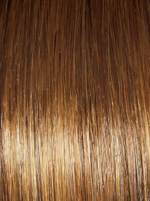 GF8-29SS HAZELNUT | Medium Brown With Ginger Red Highlights & Dark Brown Roots