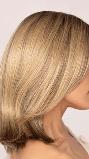 Roxie in HARPER by JON RENAU in color 24BT18S8 SHADED MOCHA | Medium Natural Ash Blonde & Light Natural Gold Blonde Blend, Shaded with Medium Brown