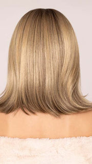 Roxie in HARPER by JON RENAU in color 24BT18S8 SHADED MOCHA | Medium Natural Ash Blonde & Light Natural Gold Blonde Blend, Shaded with Medium Brown