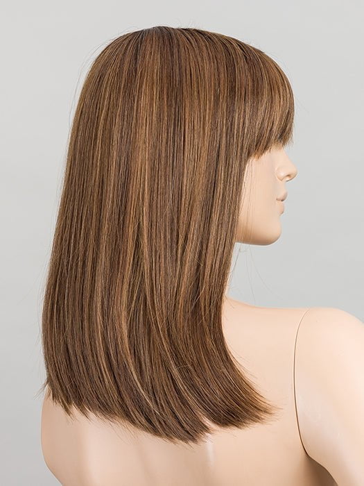 HAZELNUT ROOTED | Medium Brown blended with Light Auburn, Dark Strawberry Blonde and Medium Warm Brown Blend with Shaded Roots