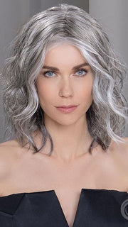 Model wearing MILA in color
DARK GREY LIGHTED 39.51.44 | Darkest Brown and Black/Dark Brown with Grey Blend Highlights throughout and Concentrated in the front