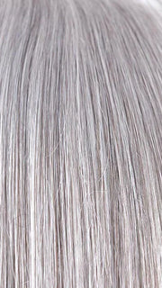SILVER STONE | Silver Medium Brown blend that transitions to more Silver then Medium Brown then to Silver Bangs