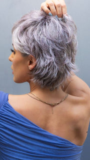 NOUR by NORIKO in LILAC-SILVER-R | Dark Root with a Light to Medium Grey Base and a hint of a soft lilac. PPC MAIN IMAGE