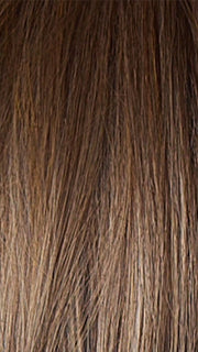 CAFFE-MISTO-R | A chic blend of dark brown, medium brown, and ash blond highlights. Deep brown root for a modern, on-trend look.                     