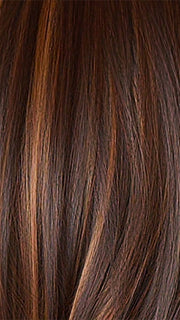GLAZED AUBURN-R | Stunning fusion of deep red, medium copper, and dark chocolate root. 
