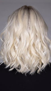 Model is wearing ATHEN by BELLETRESS in color ALPINE CREAM R | Icy Blonde Shade with a Cool, Creamy Base Softened by Hints of Pale Beige