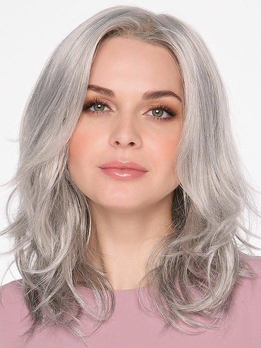 AMANDA by ENVY in MEDIUM GREY | Salt and Pepper Grey 50% Medium Brown 50% Grey