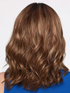 MOLLY by ENVY in CINNAMON TOFFEE |  Neutral to Warm Light Brown with Dark Brown Roots