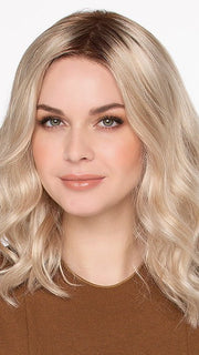 MOLLY in SILKY BEIGE | Light Platinum Blonde with Dark Brown Roots