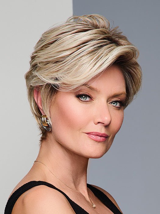 CURATED CUT by RAQUEL WELCH in color RL56/60 SILVER | Lightest Gray Evenly Blended with Pure White