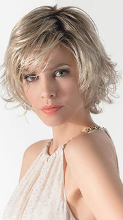 BLOOM by ELLEN WILLE in CHAMPAGNE ROOTED 22.26.20 | | Light Beige Blonde, Medium Honey Blonde, and Platinum Blonde blend with Dark Roots