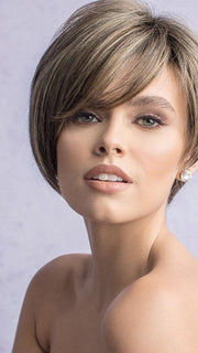 SUSANNE by RENE OF PARIS in MAPLE-SUGAR-R | Light Honey Brown base with Strawberry Blonde highlights with Dark Roots