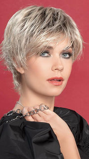 OPEN by ELLEN WILLE in LIGHT CHAMPAGNE ROOTED 23.26.25 | Light Beige Blonde, Medium Honey Blonde, and Platinum Blonde blend with Dark Roots