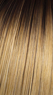 MEDIUM-BLONDE-ROOTED | Golden Blonde with salon highlights with Dark Roots