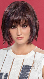 CHANGE by ELLEN WILLE in AUBERGINE-MIX | Darkest Brown with hints of Plum at base and Bright Cherry Red and Dark Burgundy Highlights