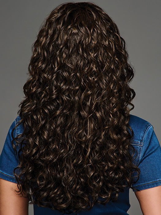 MAKENNA by RAQUEL WELCH in color MC4/10SS ESPRESSO MARTINI | Dark Brown with Lighter Brown Highlights