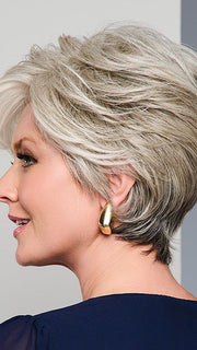 CURATED CUT by RAQUEL WELCH in color RL56/60 SILVER | Lightest Gray Evenly Blended with Pure White