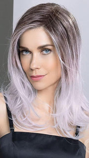 SAVELLI in color WHITE LAVENDER TIPPED | Icy platinum with Lavender Undertones Intensifying Towards the Tips with Shaded Roots