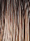 10/27/88/R6 ALMOND CREAM | Dark roots transition into a beautiful blend of light brown, pale auburn, and platinum tones.
