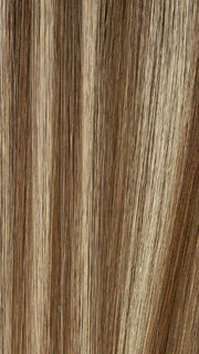 12/22/27/25/R8 Honey Caramel Cascade | Multi-dimensional 4 tone mix of golden, warm blondes and reddish undertones with medium brown roots