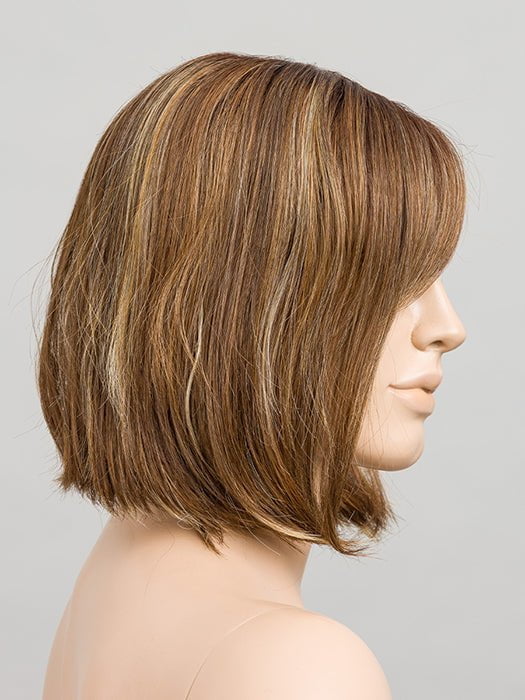 TOBACCO ROOTED | Medium Brown, Dark Strawberry Blonde, and Light Golden Blonde Blend with Shaded Roots