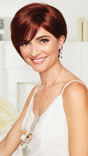 A lace front monofilament part allows for natural, versatile styling.