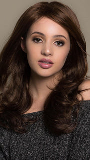 GLOW by ELLEN WILLE IN CHOCOLATE MIX | Medium to Dark Brown base with Light Reddish Brown highlights