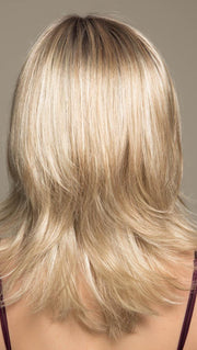OCEAN by ELLEN WILLE in SANDY BLONDE ROOTED | Medium Honey Blonde, Light Ash Blonde, and Lightest Reddish Brown blend with Dark Roots