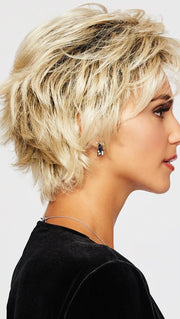 VOLTAGE LARGE by RAQUEL WELCH | 20th Anniversary | SS613 SHADED PLATINUM | Light Golden Blonde with Dark Roots