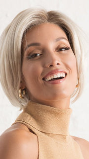 DEENA by Estetica in SUNLIT-BLONDE | Soft Blend of Sandy Blonde, Lightest Blonde and Iced Blonde with a Light Golden Brown Root