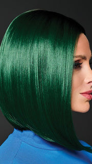The to-die-for emerald shade makes this blunt bob a true gem