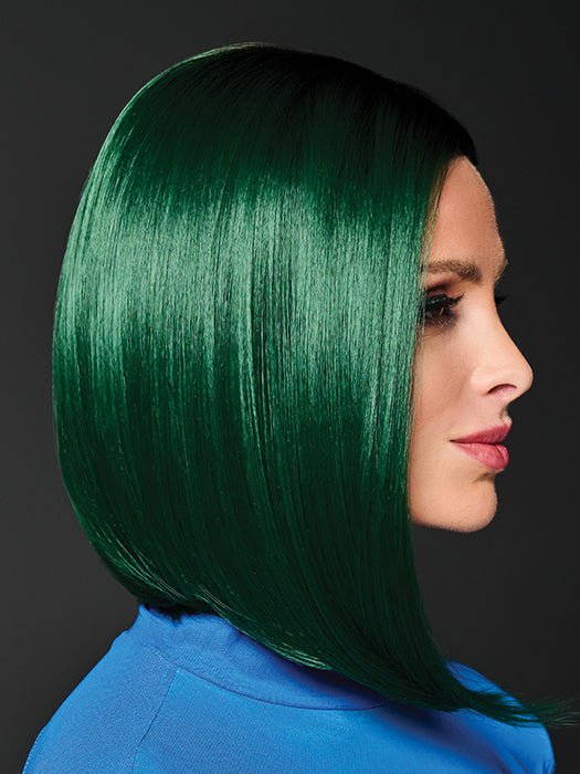 The to-die-for emerald shade makes this blunt bob a true gem